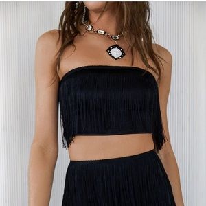 Fringe tube top from 12th tribe